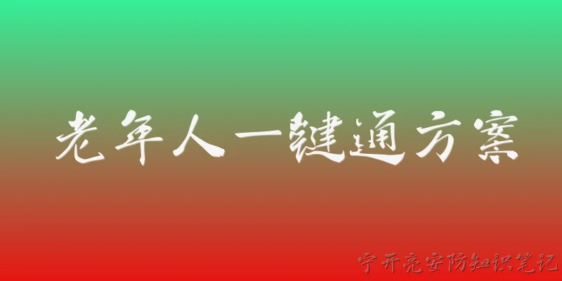 老年人一键通方案