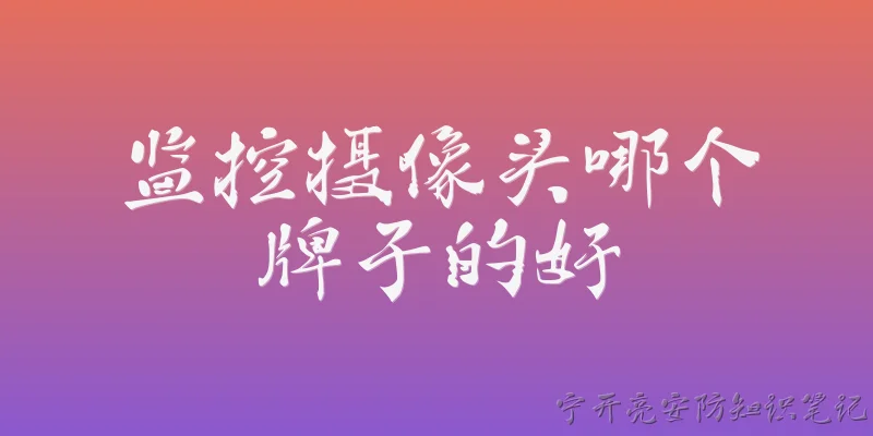 监控摄像头哪个牌子的好