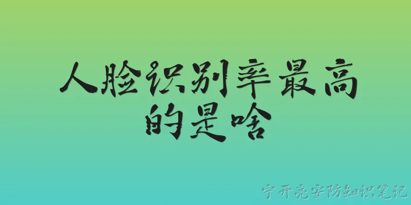 人脸识别率最高的是啥